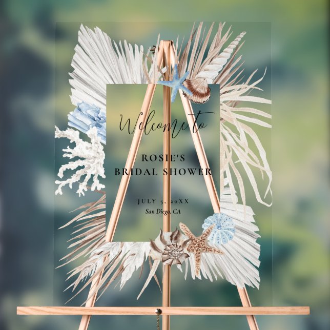 Boho Beach Brautparty Acrylschild (Neutral)