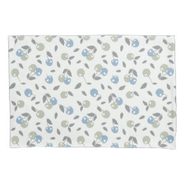 Boho Beach Cherries - sage blue fruit pattern. Kissenbezug
