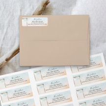 Boho Beach die Zukunft Mr. und Mrs. Rücksendeadres