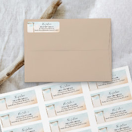 Boho Beach die Zukunft Mr. und Mrs. Rücksendeadres