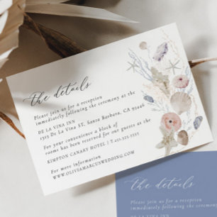 Boho Beach Elegante Wedding Details Eintrittskarte Begleitkarte