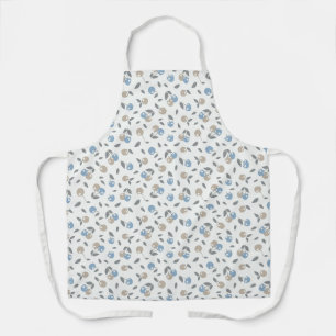 Boho Beach Kirschen - beige blaues Fruchtmuster. Schürze