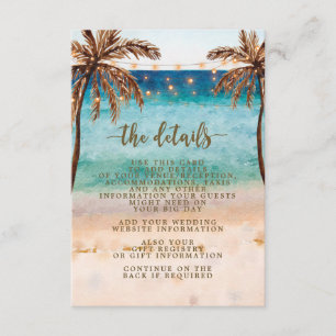 Boho Beach Szene Hochzeitskarte Begleitkarte