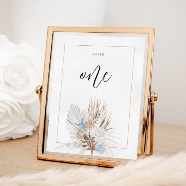 Boho Beach Tischnummer Poster (Von Creator hochgeladen)