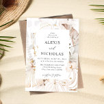 Boho Beach Tropical Beige Floral Wedding Einladung<br><div class="desc">Senden Sie Ihren Gästen eine wunderschöne Hochzeitseinladung mit Ihrer Bohemischen,  Boho Beach Tropical Beige Floral Wedding Einladung.</div>