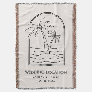 Boho Beach Wedding Blanket für Bride & Groom Decke