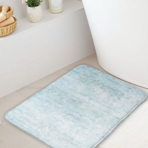 Boho Beach Wood Coastal Blue Modern Badematte