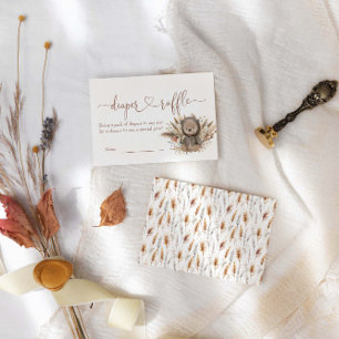 Boho Bear Baby Duschdusche Windelwanne Begleitkarte