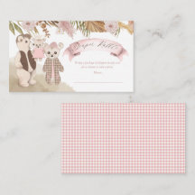Boho Bear Family Girl Duschkabine Windelwanne