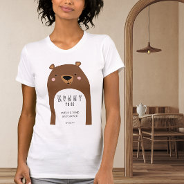 Boho Bear Mommy To Be Neutral Baby Shower T-Shirt