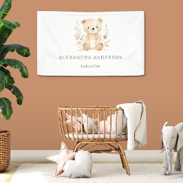 Boho Bear Watercolor Babysitter Promo Banner