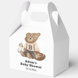Boho Bearly Wait Football Sport Boy Baby Shower Geschenkschachtel