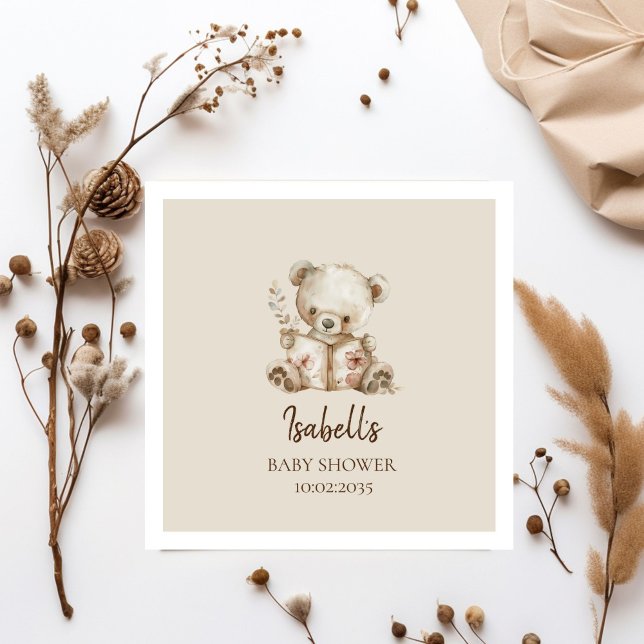 Boho Bearly Wait Storytime Bear Baby Dusche Serviette (Von Creator hochgeladen)