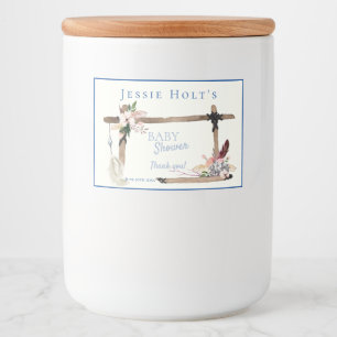 Boho Beautiful Southwestern Baby Dusche Lebensmitteletikett