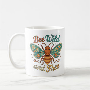 Boho Bee Wild und freie Flora Kaffeetasse