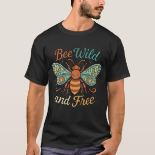Boho Bee Wild und freie Flora T-Shirt