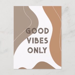 Boho Beige Bio Formen Art Postkarte