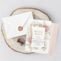 Boho Beige Floweser Gold Aquarell Geburtstag BH