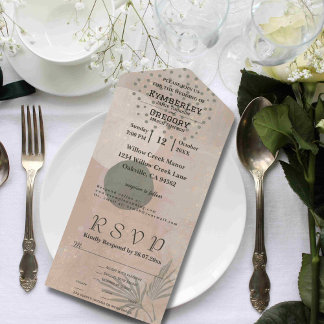 Boho Beige Green Abstrakt Minimalistische Website All In One Einladung