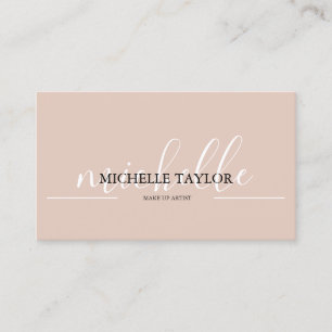 Boho Beige Kalligrafie-Script-QR-Code Visitenkarte