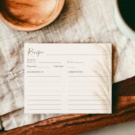 Boho beige Pampas Gras Aquarell Bridal Rezept