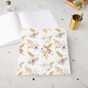 Boho Beige, Pampas Gras Terrakotta Aquarell We Gästebuch