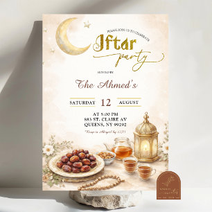 Boho Beige Ramadan-Iftar-Party Einladung