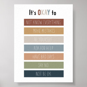 Boho beruhigt die Ecke, die es in Ordnung bringt Poster