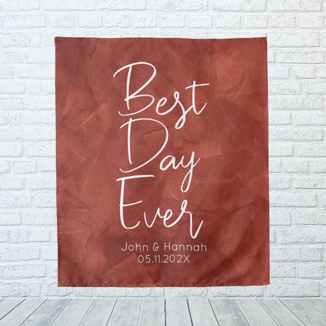 Boho Best Day Ever Background Wedding Wandteppich (Boho Best Day Ever Backdrop Wedding
)