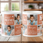 Boho Best MIMI je Custom Modern Oma 7 Foto Kaffeetasse<br><div class="desc">Das ideale Geschenk für den besten MIMI aller Zeiten - eine personalisierte Foto Collage Kaffee Tasse! Diese stilvolle und moderne Tasse bietet Platz für 7 Sonderaufnahmen und schafft so ein einzigartiges und sentimentales Geschenk, das jede Mutter lieben würde. Mit der Möglichkeit, ein personalisiertes Monogramm Initial und Name hinzuzufügen, wird diese...</div>