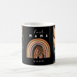 Boho Beste Mama je Moderne Foto Muttertag Tasse