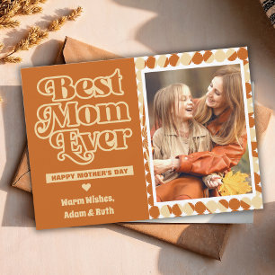 Boho Beste Mama je Personalisiert Foto Mütter Tag Karte