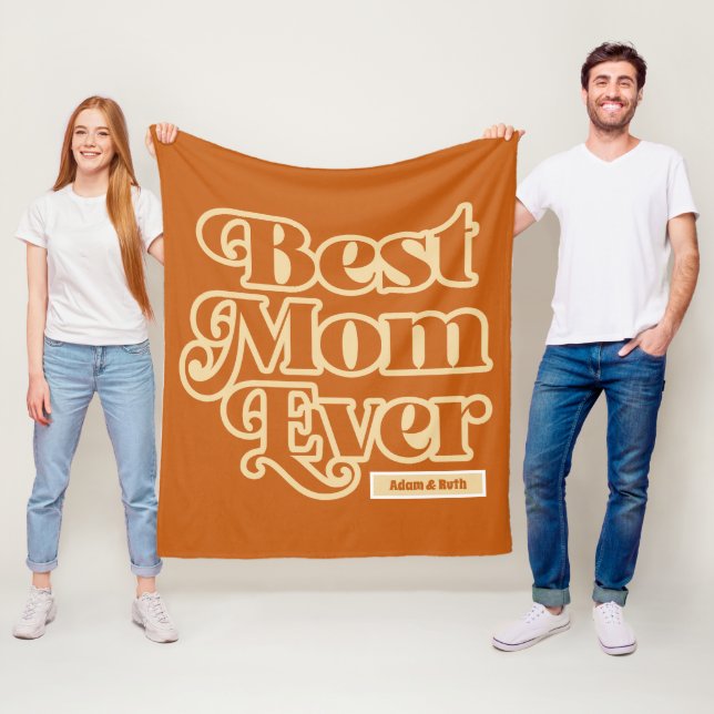 Boho Beste Mama je Personalisiert Mütter Tag Fleecedecke (Beispiel)