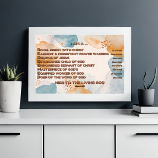 Boho Biblical Affirmation Acrostic w_Scripture 3 Fotodruck