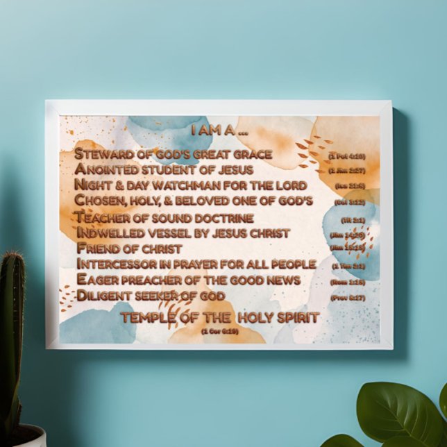 Boho Biblical Affirmation Acrostic w_Scripture 4 Fotodruck (Von Creator hochgeladen)