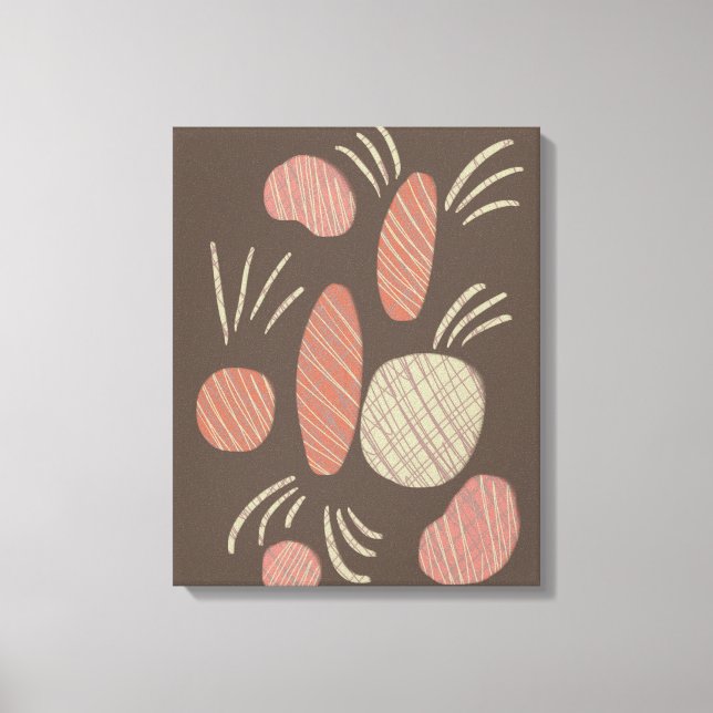 Boho Bio Stone Boulders Collage Leinwanddruck (Vorderseite)