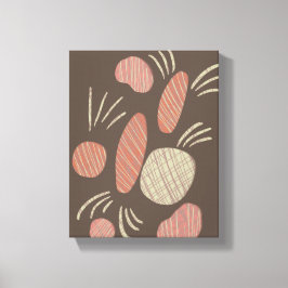 Boho Bio Stone Boulders Collage Leinwanddruck