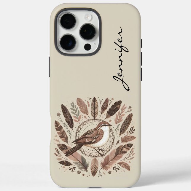 Boho Bird Indian Feather iPhone / iPad Gehäuse Case-Mate iPhone Hülle (Rückseite)