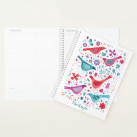 Boho Birds und Blume Aquarell Individuelle Name