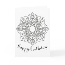 Boho Birthday Mandala Blumenzierkunst
