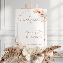 Boho Birthday Party Willkommensunterschrift | Boho Poster