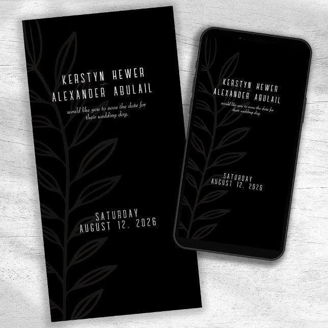 Boho Black and White Vintag Botanical Wedding (Von Creator hochgeladen)