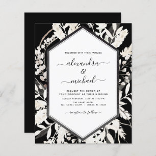Boho Black Beige Botanische Hochzeit