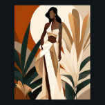 Boho Black Girl Boss Frau Faceless Wall Art Deco Poster<br><div class="desc">Dieses Design wurde durch digitale Kunst erstellt,  Sie können es personalisieren,  indem Sie auf die Schaltfläche Anpassen klicken und einen Namen,  Initialen oder Ihre gewünschten Wörter hinzufügen.</div>