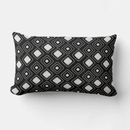 Boho Black Tribal Geometric Aztec Pattern Lendenkissen