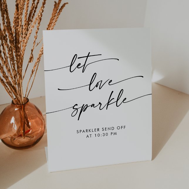 Boho Black und White Sparkler senden Hochzeit ab Sockelschild (Boho Black and White Sparkler Send Off Wedding Pedestal Sign)