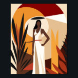 Boho Black Woman Faceless Wall Art Deco Poster<br><div class="desc">Dieses Design wurde durch digitale Kunst erstellt,  Sie können es personalisieren,  indem Sie auf die Schaltfläche Anpassen klicken und einen Namen,  Initialen oder Ihre gewünschten Wörter hinzufügen.</div>