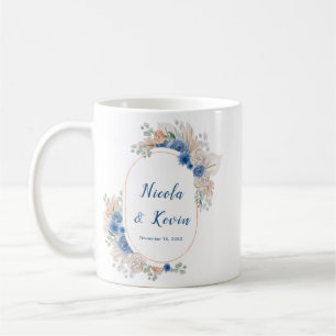 Boho-Blaues Pampasgras Hochzeit Kaffeetasse