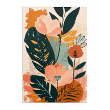 Boho Bliss - Minimalistische Abstrakte Blumenwerbu