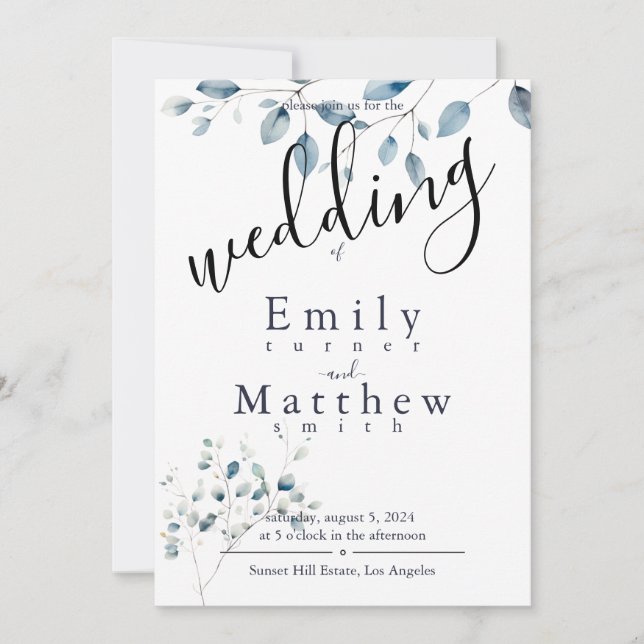 Boho Bliss Wedding Einladung (Vorderseite)